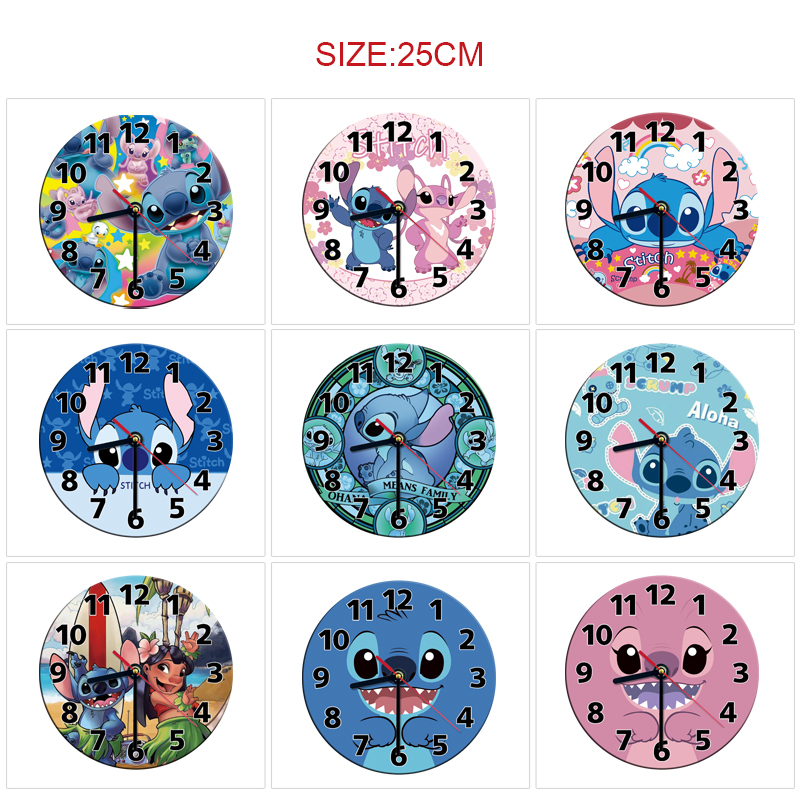 stitch anime wall clock