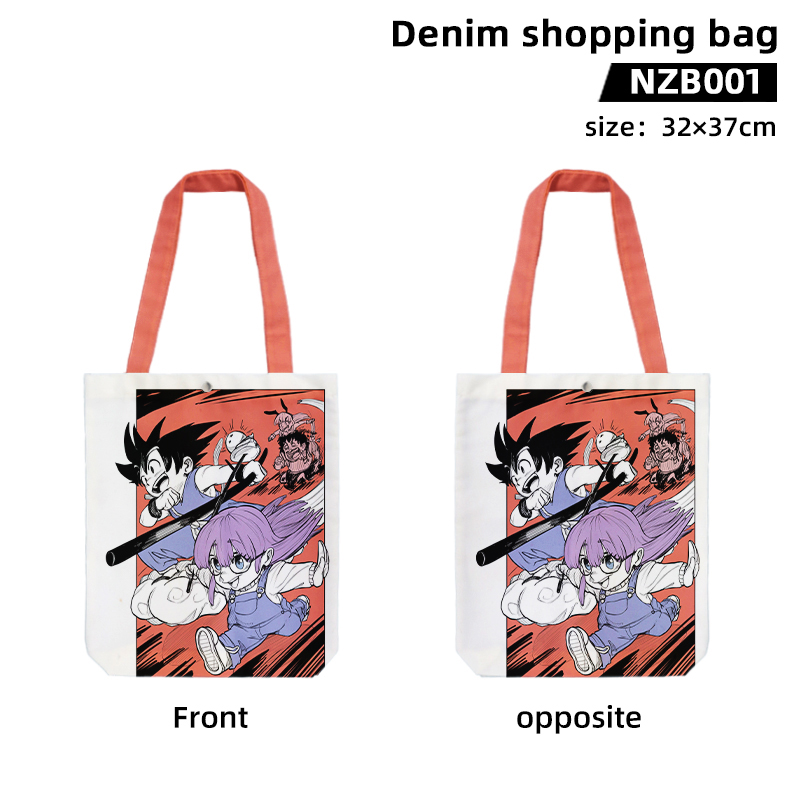 Dragon ball anime denim shopping bag 32*37cm