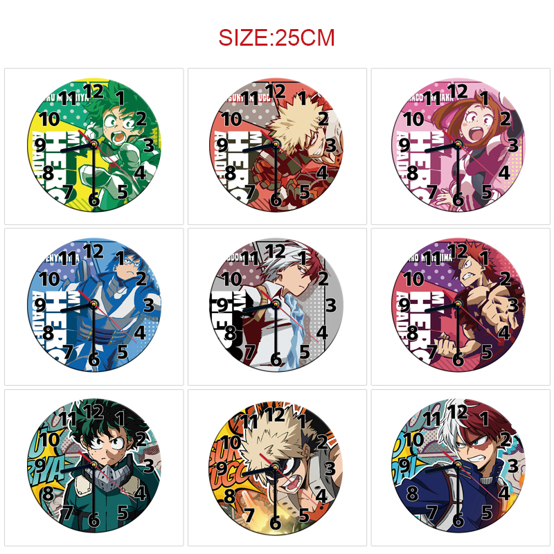 My Hero Academia anime wall clock