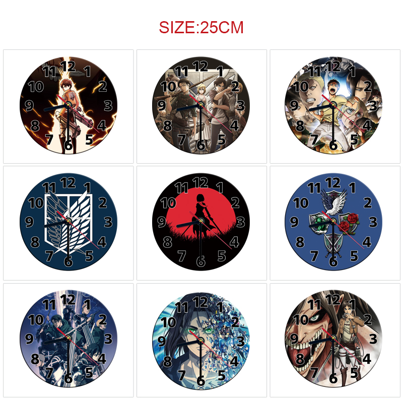 Attack on Titan anime wall clock