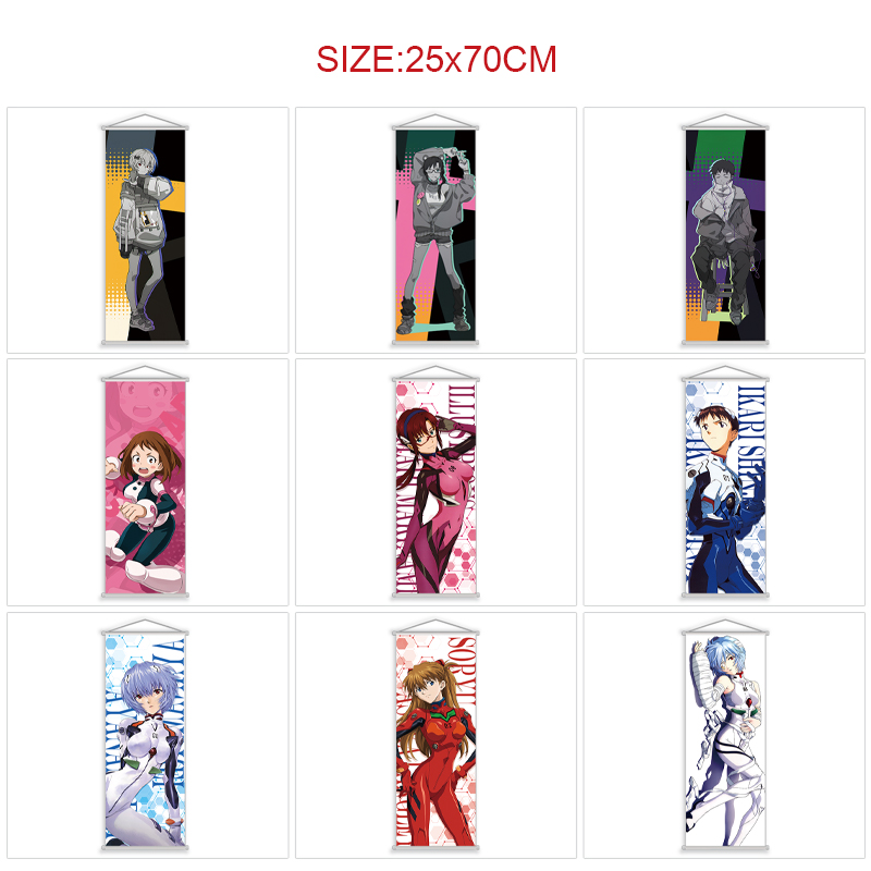 EVA anime wallscroll 25*70cm price for 5 pcs