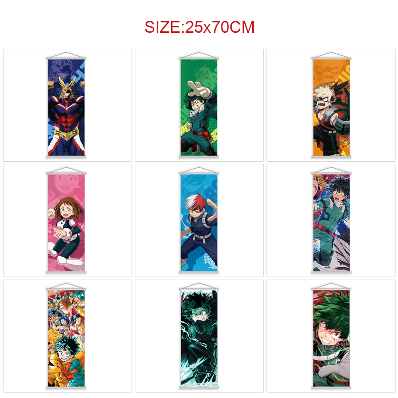 My Hero Academia anime wallscroll 25*70cm price for 5 pcs