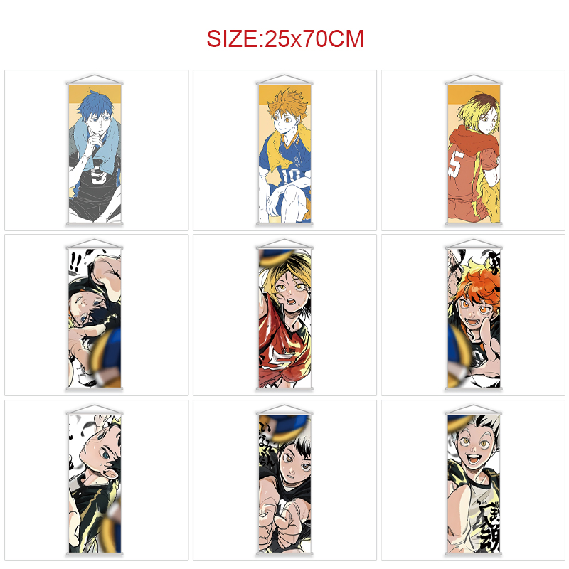 Haikyuu anime wallscroll 25*70cm price for 5 pcs