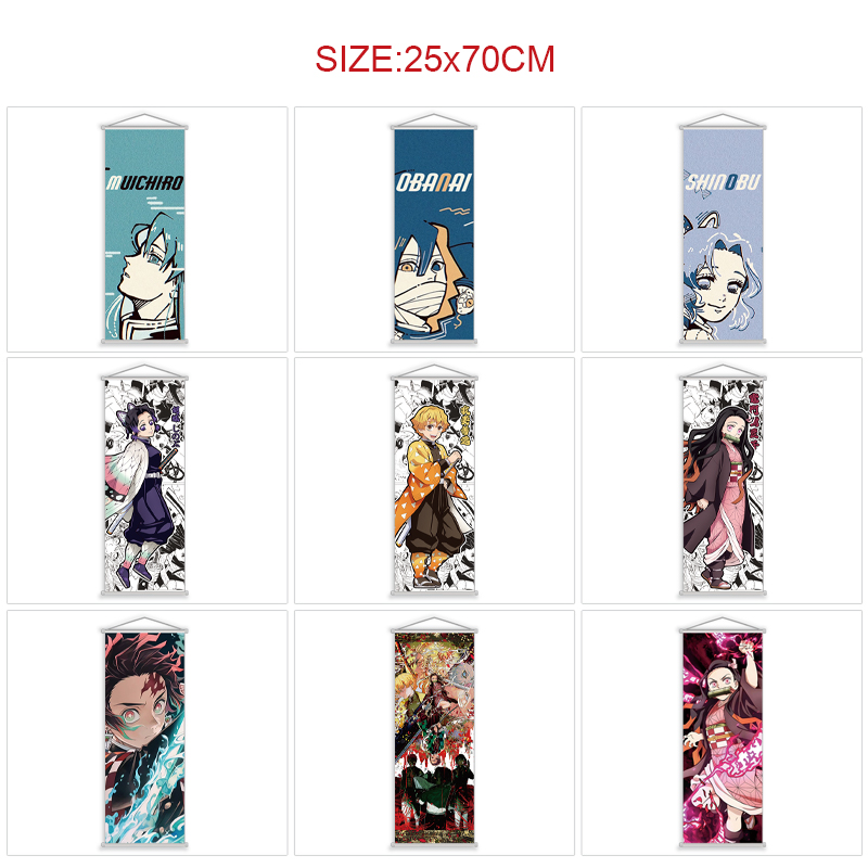 Demon slayer kimets anime wallscroll 25*70cm price for 5 pcs