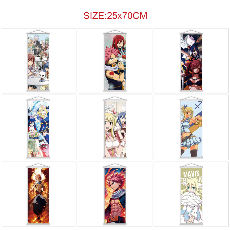 Fairy Tail anime wallscroll 25*70cm price for 5 pcs