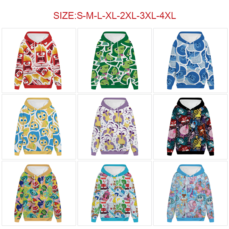 Inside out anime hoodie