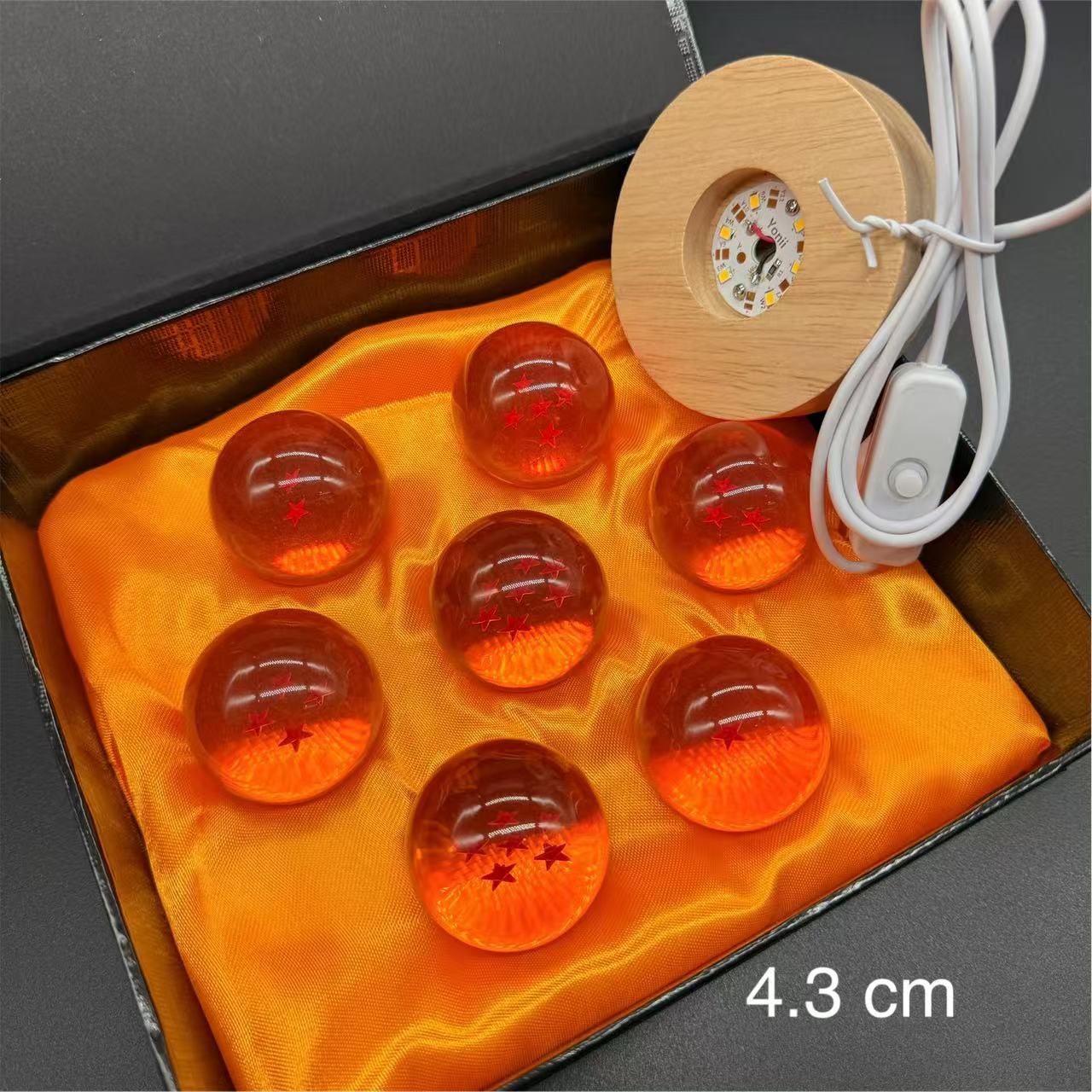 Dragon ball anime balls(seven) +Lamp Holders set 4.3cm