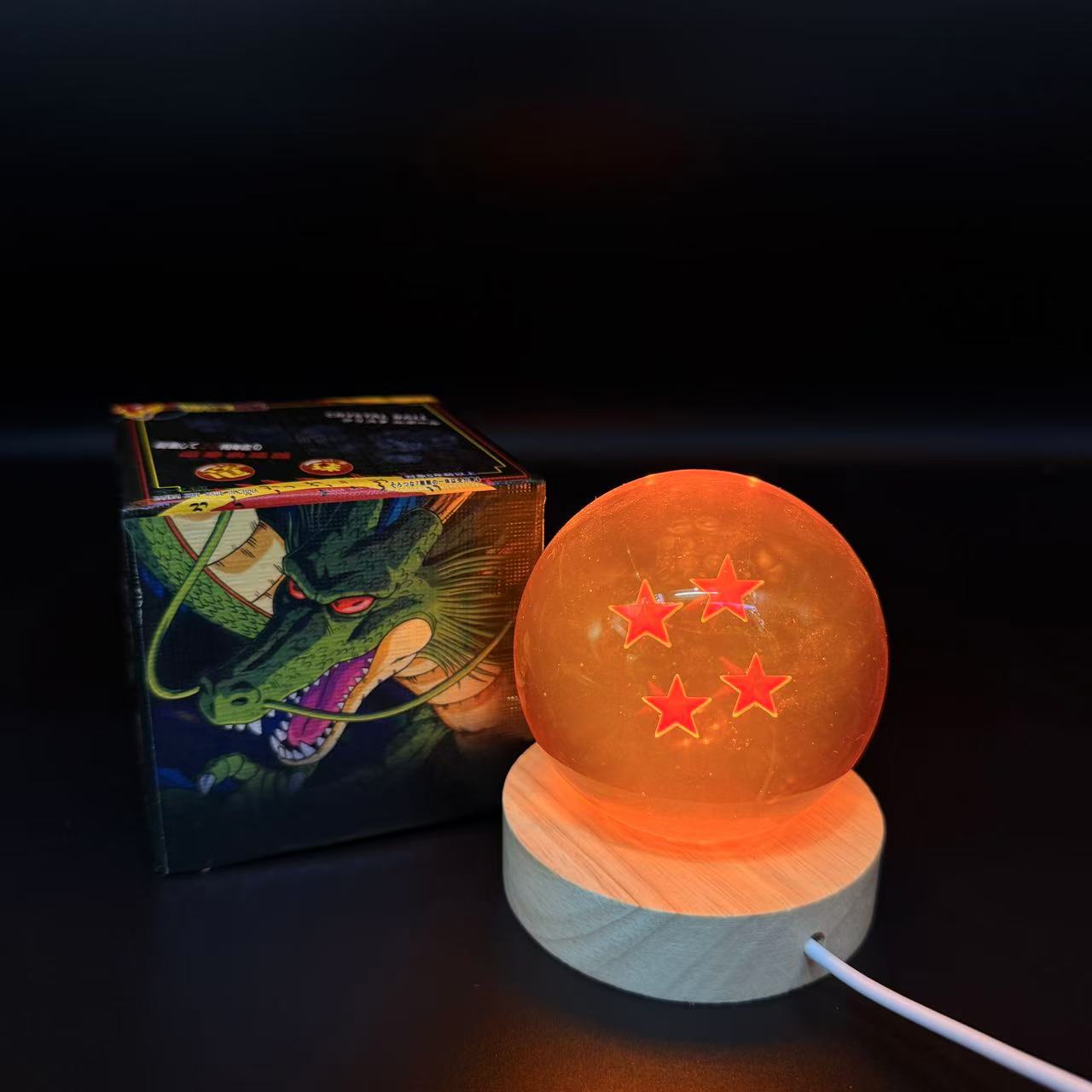 Dragon ball anime balls+lamp holders 7.6cm