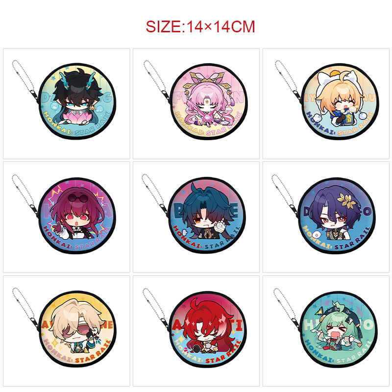 Honkai: Star Rail anime pu wallet 14*14cm