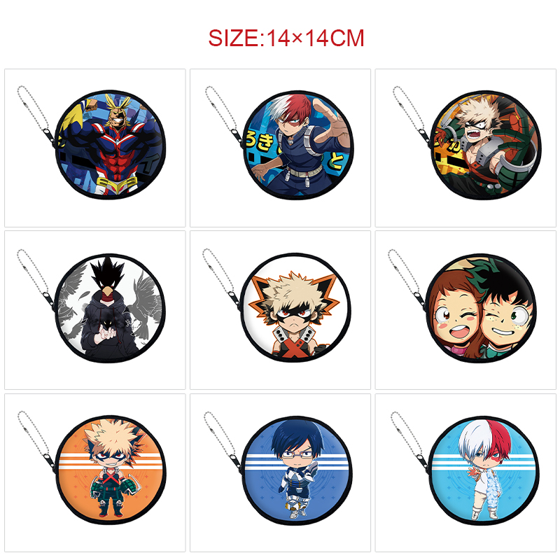 My Hero Academia anime pu wallet 14*14cm