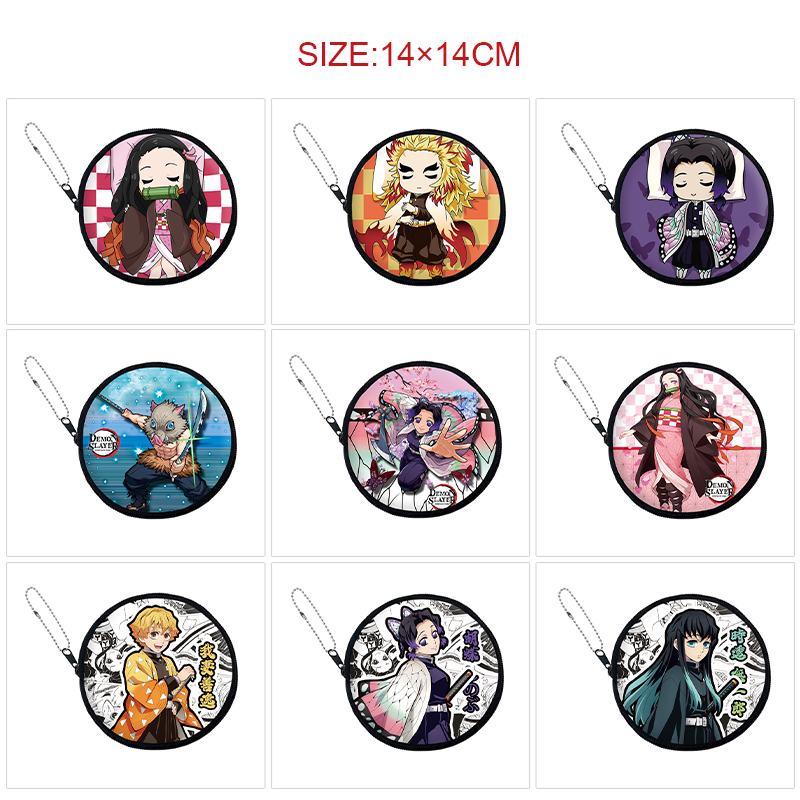 Demon slayer kimets anime pu wallet 14*14cm