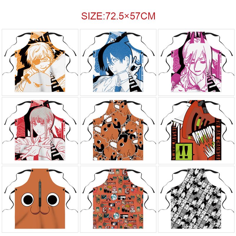 chainsaw man anime waterproof apron