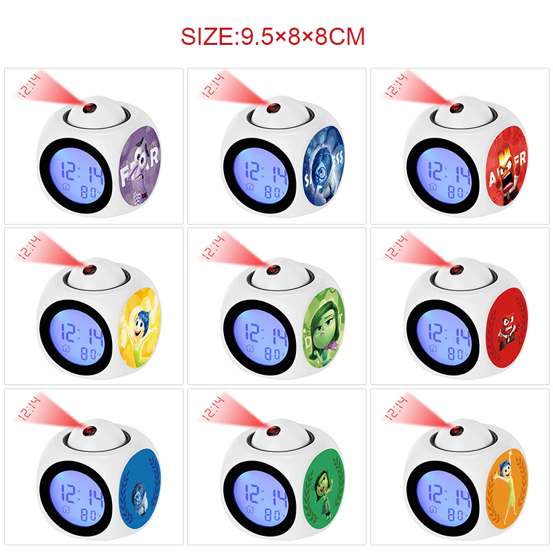 Inside out anime projection alarm clock