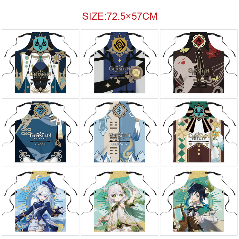 Genshin Impact anime waterproof apron