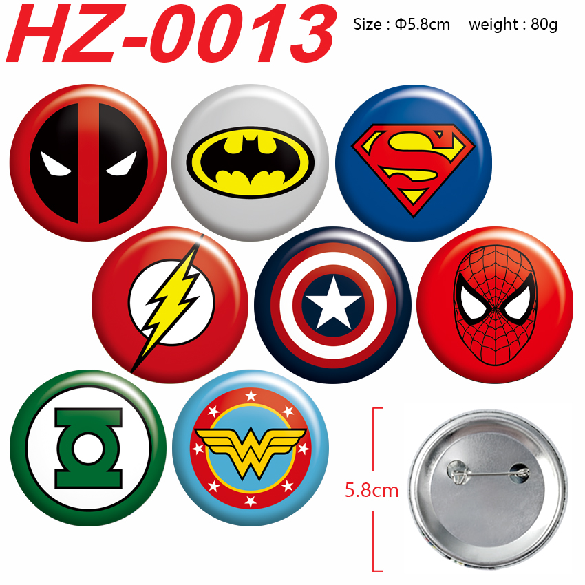 Avengers anime pin 8 pcs a set