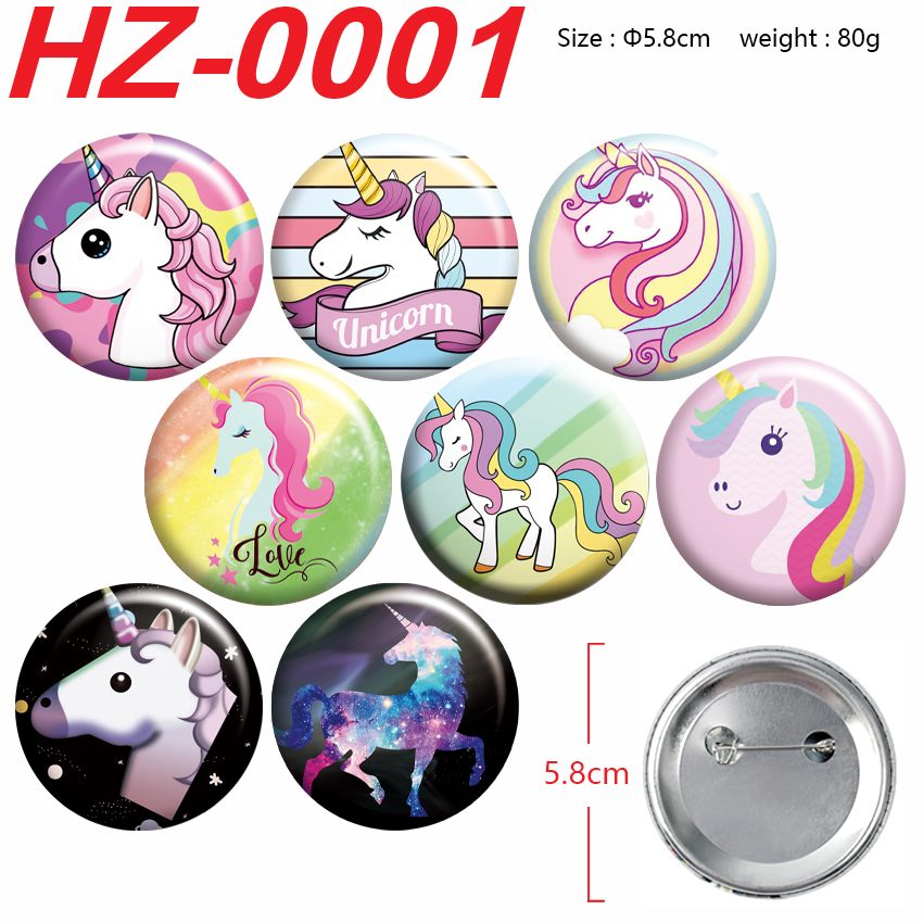 My little pony anime pin  8 pcs a set