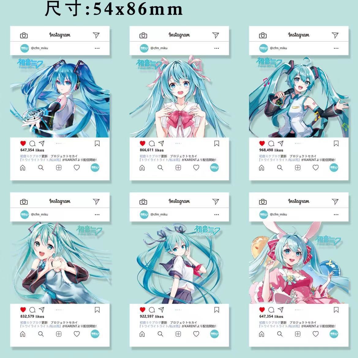 Hatsune Miku anime PVC transparent card