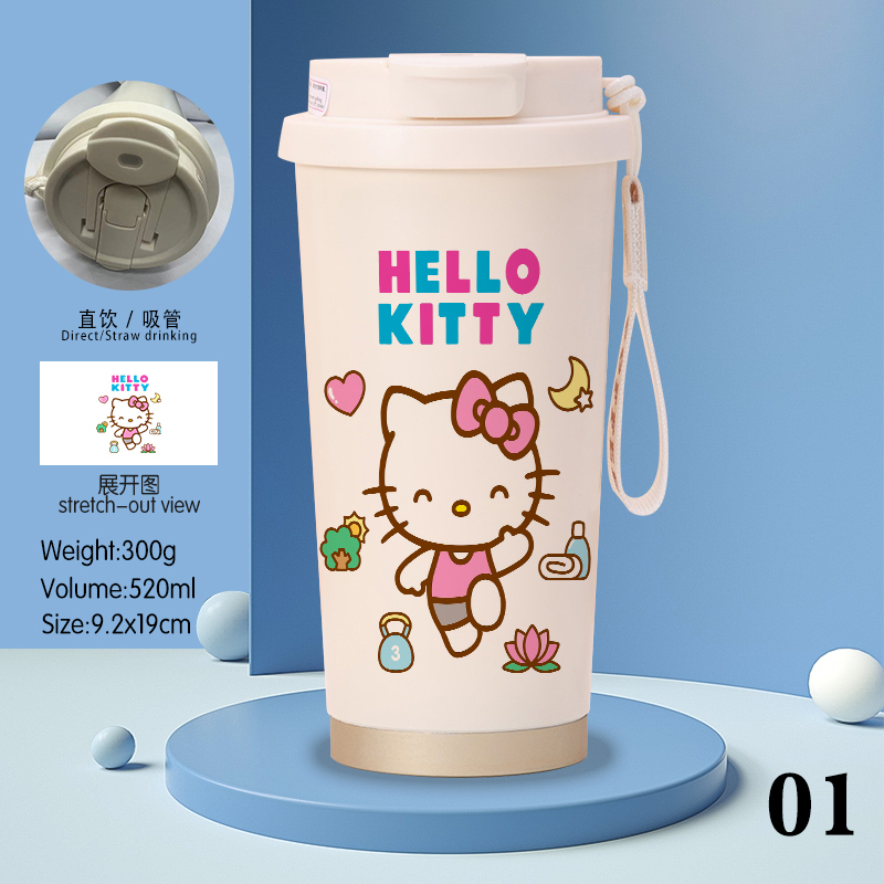 hello kitty anime stainless steel cup