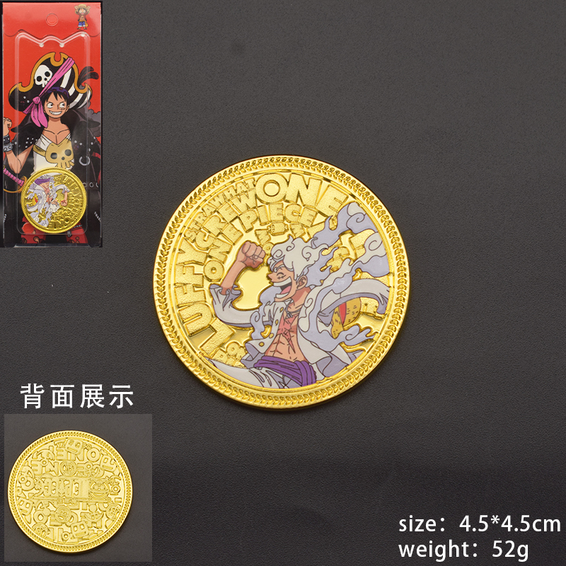 One Piece anime gold coin