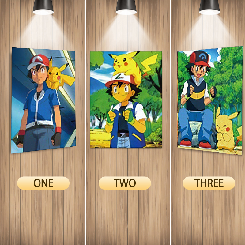 Pokemon anime 3d poster