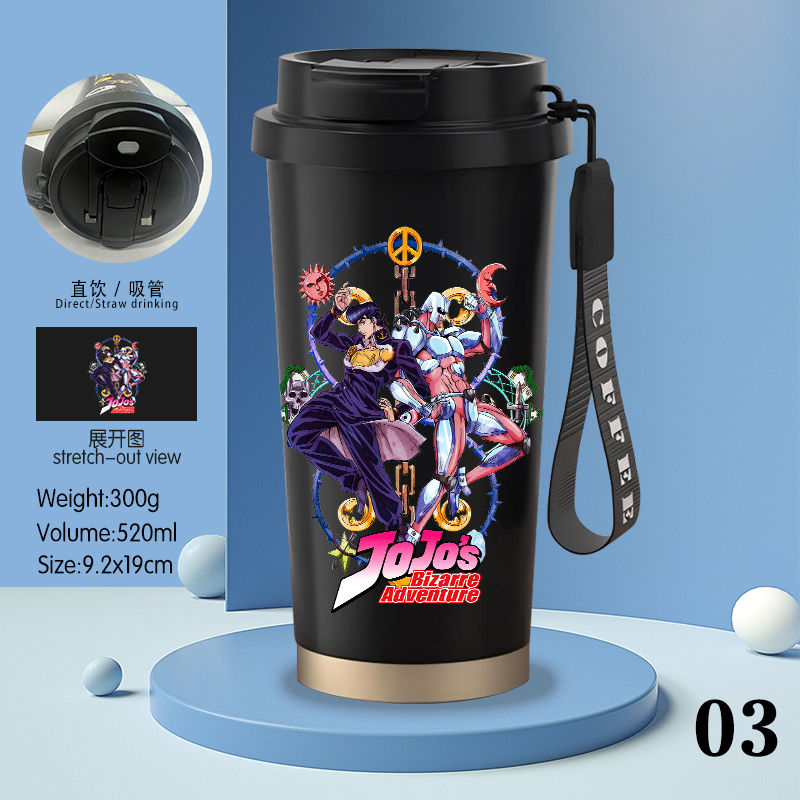 JoJos Bizarre Adventure anime stainless steel cup