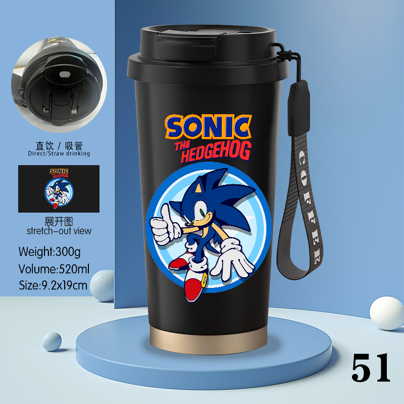 Sonic anime stainless steel cup