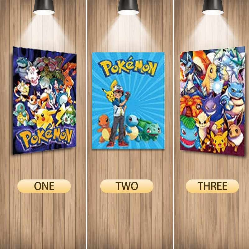 Pokemon anime 3d poster