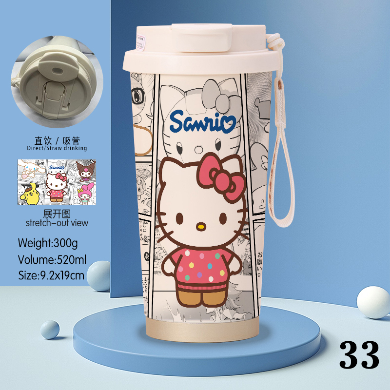 hello kitty anime stainless steel cup