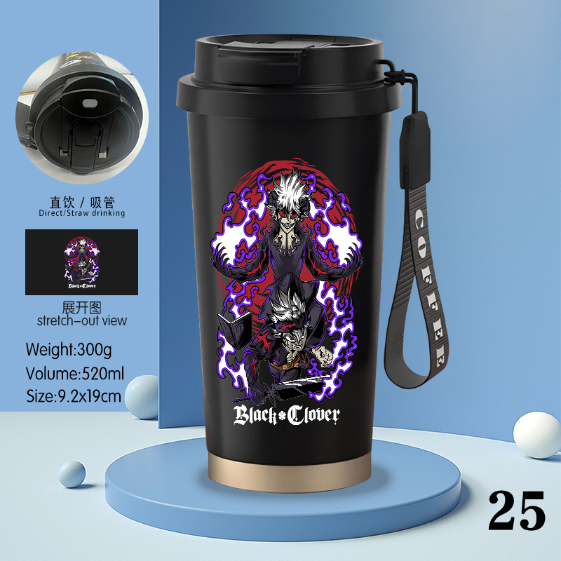 Black Clover anime stainless steel cup