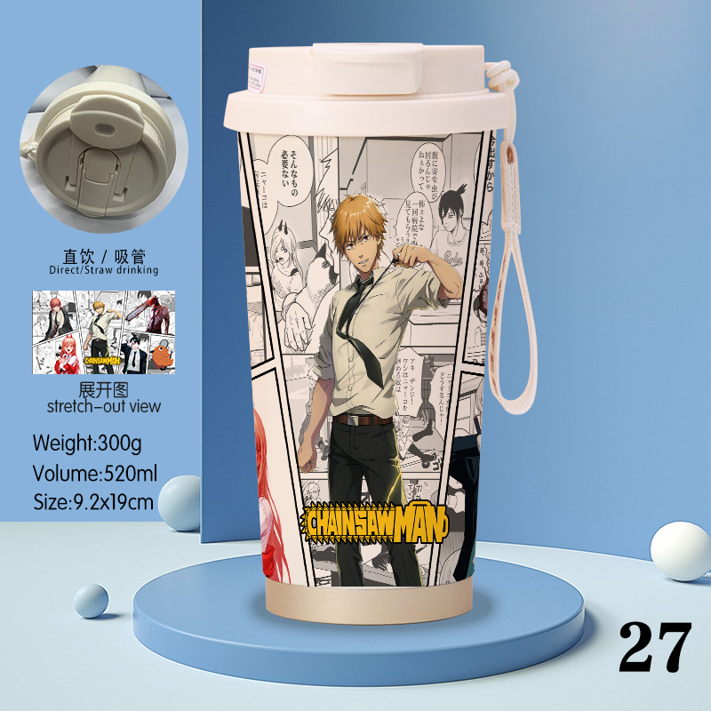 chainsaw man anime stainless steel cup