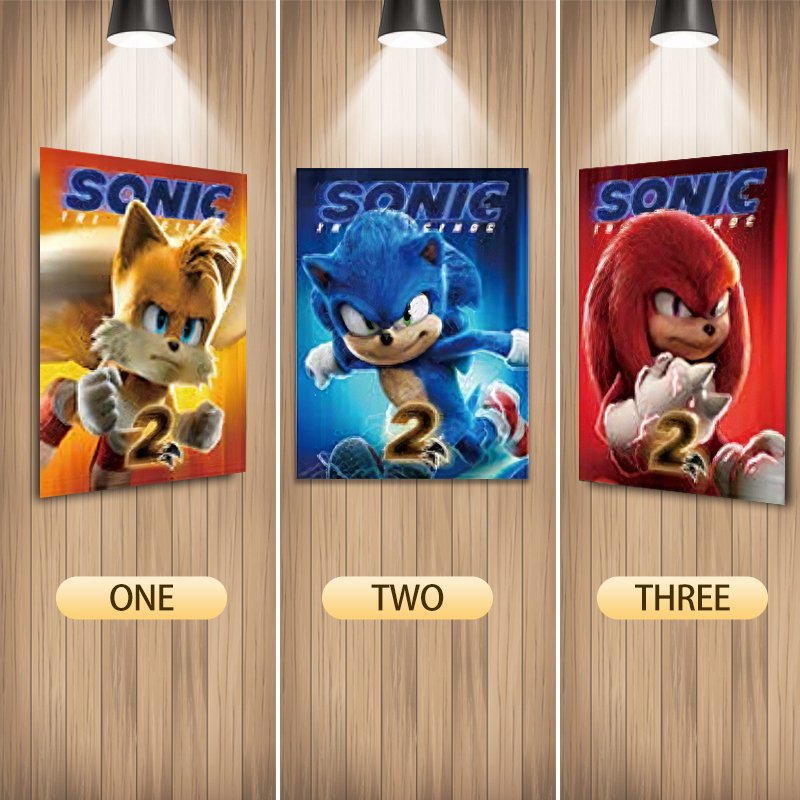 Sonic anime 3d poster