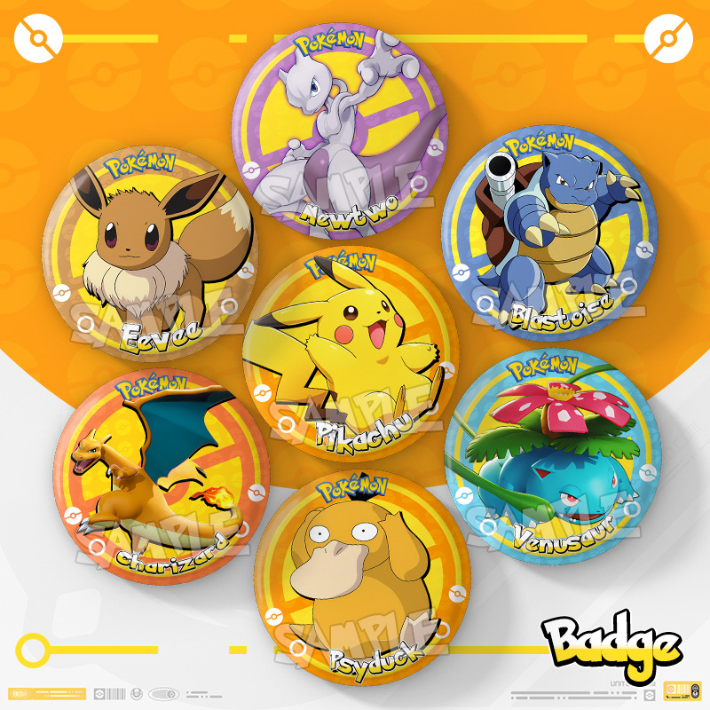 Pokemon anime pin 75mm