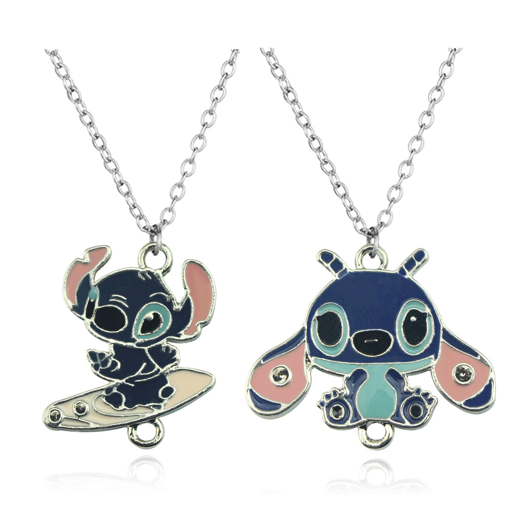 stitch anime necklace