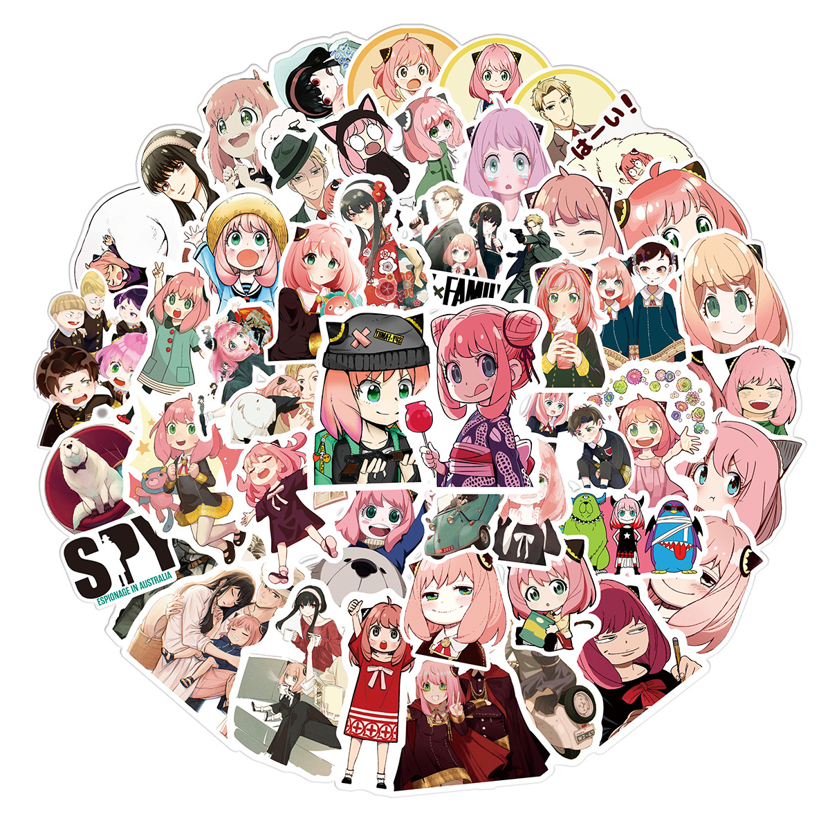 SPY×FAMILY anime waterproof stickers (100pcs a set)