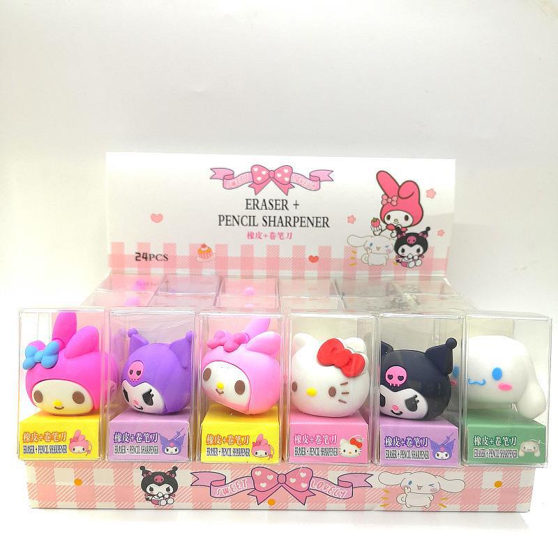 Kuromi anime eraser 24 pcs a set