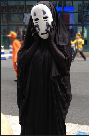 Spirited Away anime cosplay clothes+mask+gloves