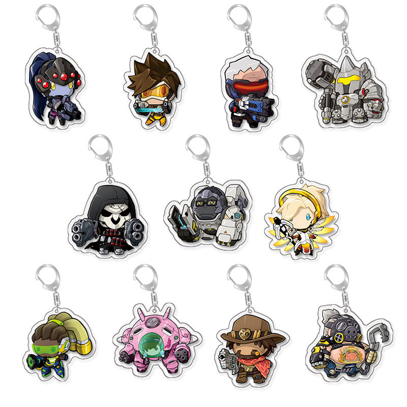 Overwatch anime keychain