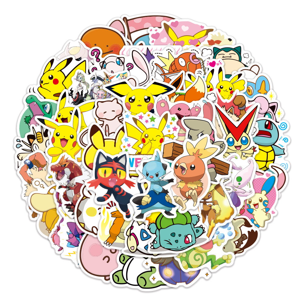 Pokemon anime sticker 50 pcs set