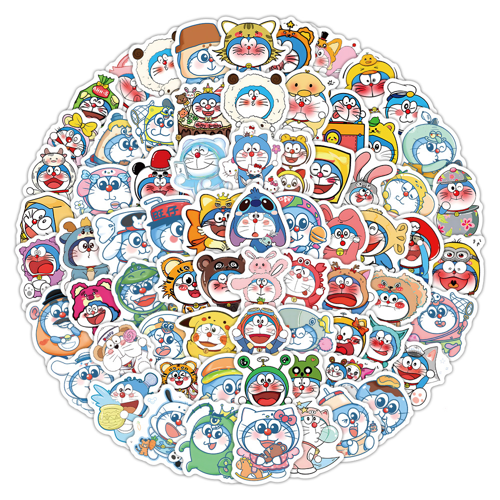 Doraemon anime sticker 100 pcs set