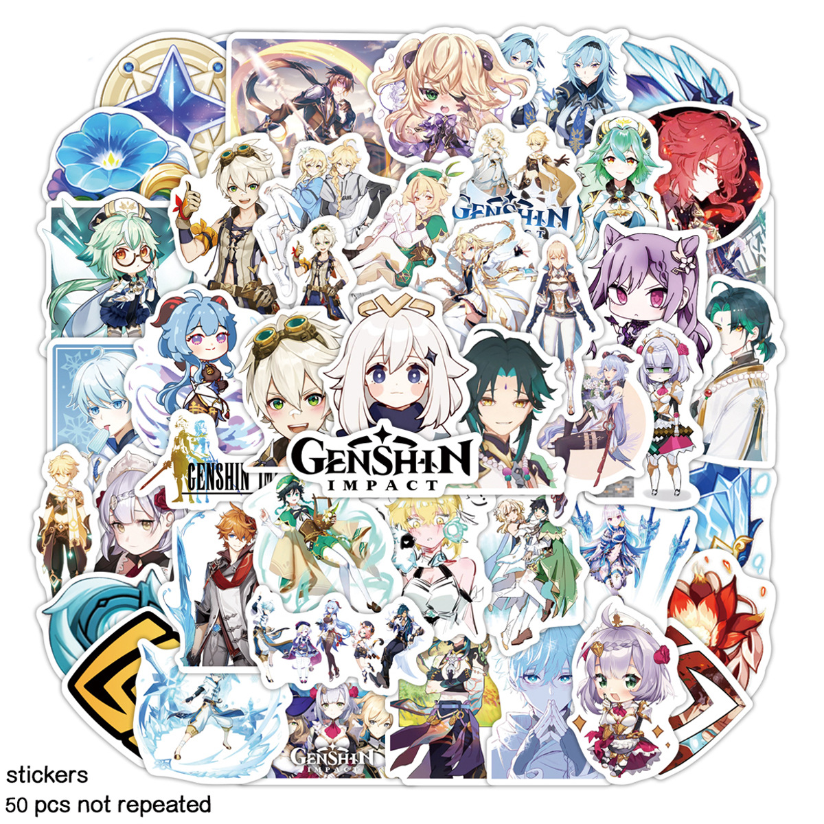 Genshin Impact anime stickers 50pcs a set