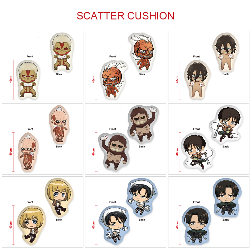 Attack on Titan anime cushion 40cm