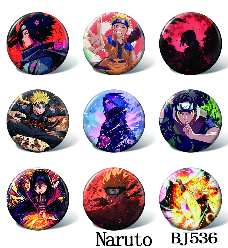 Naruto anime pin 58mm set