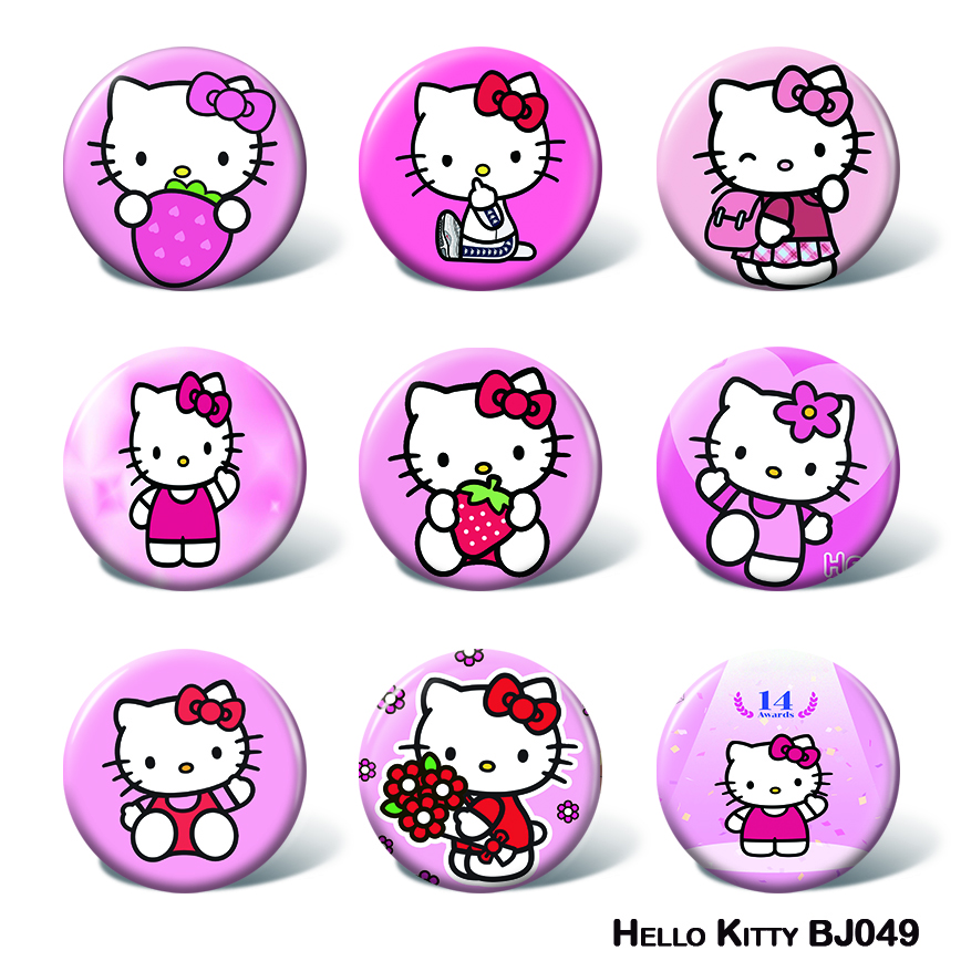 hello kitty anime pin 58mm set