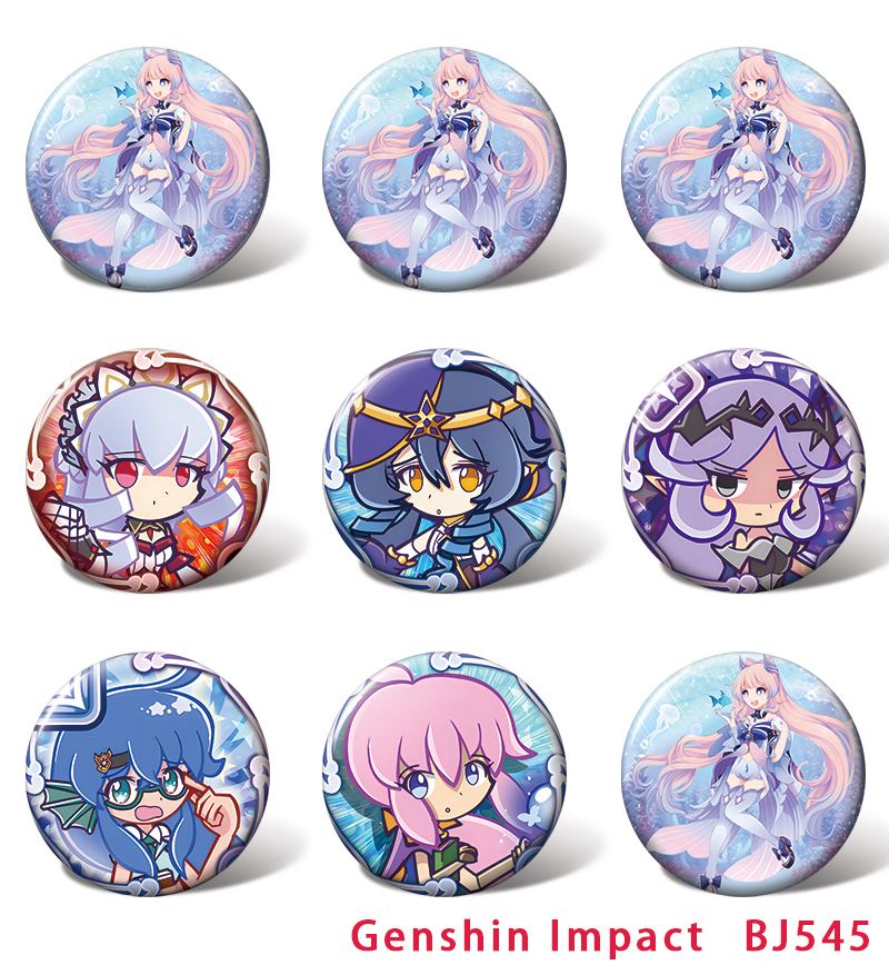 Genshin Impact anime pin 58mm set