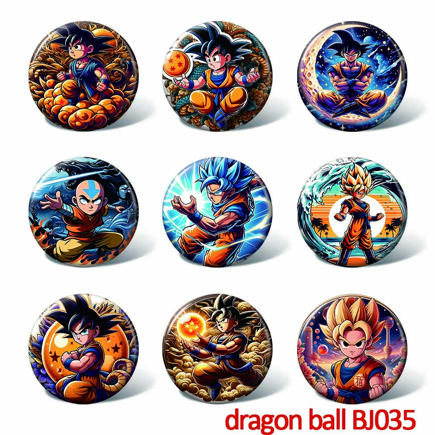 Dragon ball anime pin 58mm set