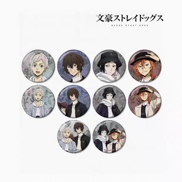 Bungo Stray Dogs anime pin 10 pcs a set