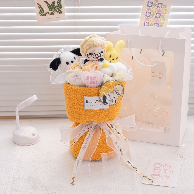 Haikyuu anime plush flower bouquet