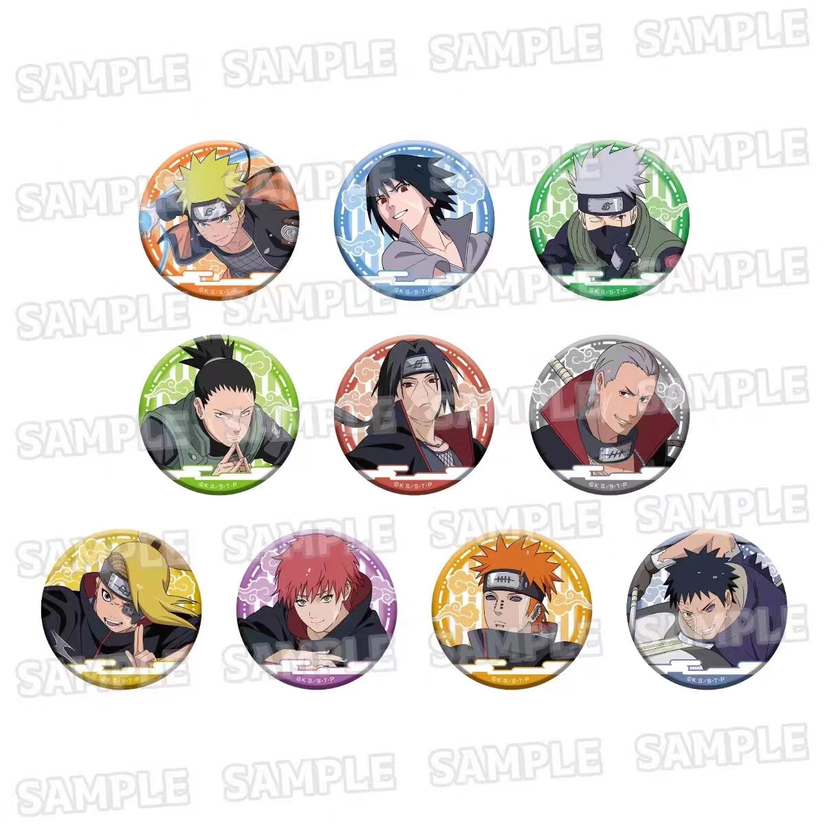 Naruto anime pin 10 pcs a set