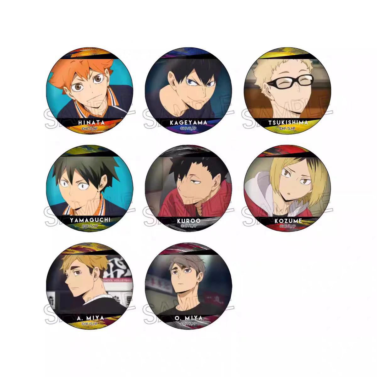 Haikyuu anime pin 8pcs a set