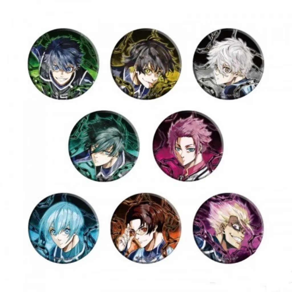 Blue Lock anime pin 8pcs a set